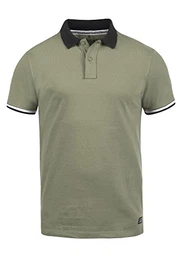 Prato Herren Poloshirt Polohemd T-Shirt Shirt Mit Polokragen Aus 100% Baumwolle, Größe:L, Farbe:Dusty Olive Green (77203)
