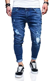 . Herren Destroyed Jeans-Hose 80-3496 Blau 32/32