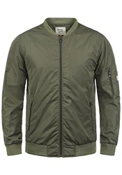 Blend Craz Herren Bomberjacke Übergangsjacke Mit Stehkragen Staubiges Olivgrün