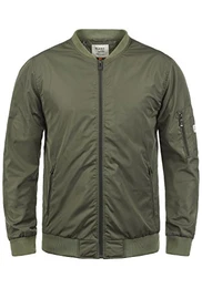 Craz Herren Bomberjacke Übergangsjacke Jacke Mit Stehkragen, Größe:M, Farbe:Dusty Olive Green (77203)