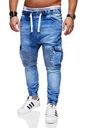 . Herren Destroyed Jogg-Jeans Biker Hose 80-2271 Hellblau 32