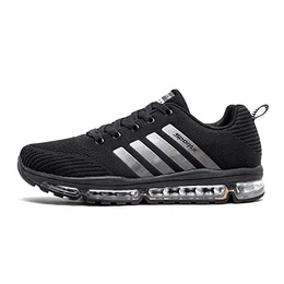 Fexkean Unisex Sportschuhe Laufschuhe Turnschuhe Atmungsaktiv Sneakers Air Sport Casual Shoes Herren Damen (8068Black42)