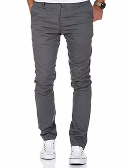Amaci&Sons Herren Slim Fit Chino Hose Jeans 7100 Dunkelgrau Amaci&Sons Herren Slim Fit Chino Hose Jeans 7100 Dunkelgrau