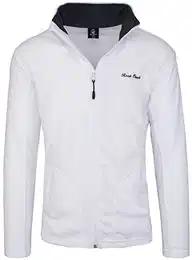 Herren Fleecejacke Sweatjacke Herrenjacke Übergangsjacke H-139 [White M]