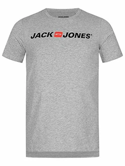 JACK & JONES JJECorp Logo Tee SS Crew Neck NOOS (12137126) Grau