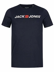JACK & JONES JJECorp Logo Tee SS Crew Neck NOOS (12137126) Blau/Navy Blazer