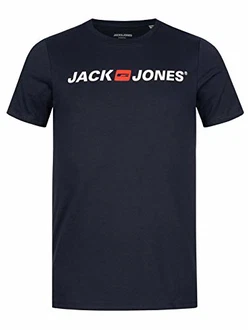 JACK & JONES JJECorp Logo Tee SS Crew Neck NOOS (12137126) Blau/Navy Blazer
