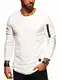 behype. Herren Oversize Sweatshirt O-Neck Pullover 40-3701 Weiß M