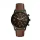 Fossil Herren Chronograph Quarz Uhr mit Leder Armband FS5437