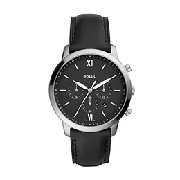 FOSSIL Herrenuhr Neutra Chrono, 44mm Gehäusegröße, Quarz-Chronographenwerk, Lederarmband