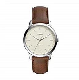 Herren Analog Quarz Uhr mit Leder Armband FS5439