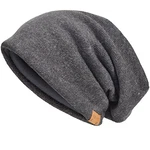 VECRY Herren Mütze Strickmützen Slouch Beanie Cap Grau