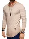 behype. Herren Oversize Basic Longsleeve O-Neck T-Shirt 30-3751 Beige S
