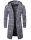 Pinkpum Herren Strickjacke Cardigan Feinstrick Mit Stehkragen Und Reißverschluss (T3-Grau, M)