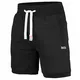Mount Swiss Kurze Freizeithose Herren Luca I Kurze Sweatpants Herren mit Taschen und Tunnelzug I Kurze Hose für Heim und Hobby I Bequeme Sport Shorts Farbe: schwarz, Gr. M
