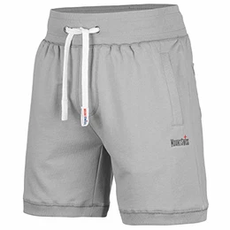 Kurze Freizeithose Herren Luca I Kurze Sweatpants Herren mit Taschen und Tunnelzug I Kurze Hose für Heim und Hobby I Bequeme Sport Shorts Farbe: grau, Gr. M