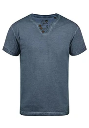 !Solid Tino Herren T-Shirt Kurzarm Shirt Mit V-Ausschnitt Aus 100% Baumwolle, Größe:M, Farbe:Insignia Blue (1991)