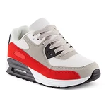 FiveSix Herren Damen Sportschuhe Dämpfung Sneaker Laufschuhe Rot/Grau/Weiss