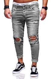 . Herren Destroyed Jeans-Hose 80-7236 Grau 31/32