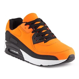 Herren Damen Sportschuhe Dämpfung Sneaker Laufschuhe Orange/Schwarz-W EU 41