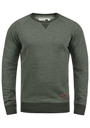 !Solid VituNeck Herren Sweatshirt Pullover Pulli Mit Rundhalsausschnitt, Größe:M, Farbe:Climb Ivy Melange (8785)