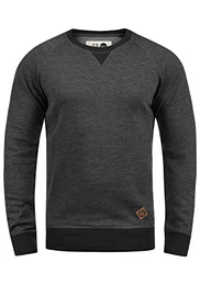 !Solid VituNeck Herren Sweatshirt Pullover Pulli Mit Rundhalsausschnitt, Größe:M, Farbe:Med Grey (8254)