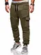 Rello & Reese Herren Biker Cargo Jogger Trainingshose Jogginghose Sporthose R-2223 [Khaki, M]