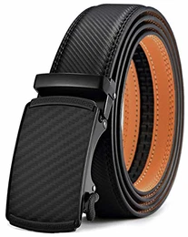 Gürtel Herren,Leder Automatik Gürtel für Männer Kleidung, Größe Angepasst, 006-schwarz231, 110cm/28-36taille verstellbar