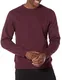 Amazon Essentials Herren Fleece-Sweatshirt mit Rundhalsausschnitt (erhältlich in Big & Tall), Burgunderrot, XS