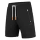 Mount Swiss Kurze Freizeithose Herren Liam I Kurze Sweatpants Herren mit Taschen - 2 Seiten- und 1 Gesäßtasche je mit Reißverschluß I Sport Shorts Herren in klassischen Farben Schwarz, M