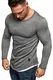 Amaci&Sons Herren Oversize Pullover 2in1 Style Longsleeve Sweatshirt Crew-Neck 6079 Anthrazit M
