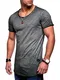 MT Styles Herren Oversize T-Shirt Crew Rundhals MT-7103 (Dunkelgrau, S)