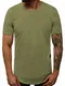 OZONEE Herren T-Shirt T Shirt Tshirt Kurzarm Kurzarmshirt Tee Top Sport Sportswear Rundhals U-Neck Rundhalsausschnitt Unifarbe Basic Einfarbig B/181227 GRÜN M