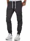 Amaci&Sons Herren Stretch Jogger Basic Chino Jeans Hose Cargo 7002 Anthrazit W32