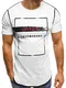 OZONEE Herren T-Shirt T Shirt Tshirt Kurzarm Kurzarmshirt Tee Top Sport Sportswear Rundhals U-Neck Rundhalsausschnitt Unifarbe Basic Einfarbig B/181070 WEIß M