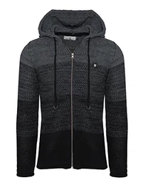 CRSM Karl''''s People- Strickjacke Streetwear Menswear Autumn/Winter Knit Knitwear Sweater Hoodie Jacket Anthrazit M