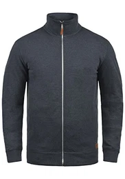 Alio Herren Sweatjacke Cardigan Ohne Kapuze Mit Reißverschluss Stehkragen Und Fleece-Innenseite, Größe:M, Farbe:Navy (70230)