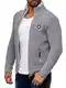 Red Bridge Herren Strickjacke Übergangsjacke Jacke Sweater Grobstrick M3631 (Grau, M)