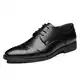 Business Herren Anzugschuhe, Lederschuhe Schnürhalbschuhe Oxford Schuhe Smoking Lackleder Hochzeit Derby Leder Brogue, Gr.-43  EU/Herstellergroße-265, Schwarz