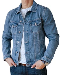 JACK & JONES Herren Jeansjacke jjiALVIN (M, Hellblau (Blue Denim Fit:Reg jjiALVIN 299))