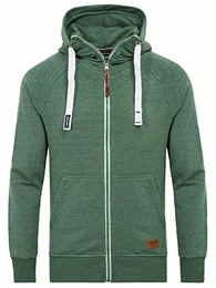 Zipper Hoodie Kaputzenjacke Herren Bodybuilding Shirt Kapuzen Sweatjacke Sweater Männer Hoody Jacob, Grün (Myrtle Green 186114), M
