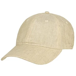 Sydell Leinen Baseballcap Damen/Herren - Basecap aus Leinen - Leinencap gefüttert - Sommercap größenverstellbar - Cap mit UV-Schutz 40 - Frühling/Sommer beige-meliert L (58-59 cm)