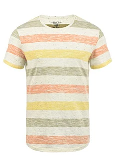 Blend Efkin Herren T-Shirt Kurzarm Shirt Mit Streifen Und Rundhalsausschnitt  Jaffa Orange (72514)