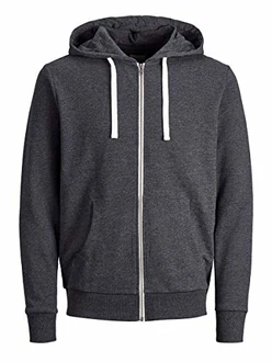 JACK & JONES Sweatshirt JJEHOLMEN Sweat Zip Hood NOOS 12136884 Dunkelgrau Melange JACK & JONES Sweatshirt JJEHOLMEN Sweat Zip Hood NOOS 12136884 Dunkelgrau Melange