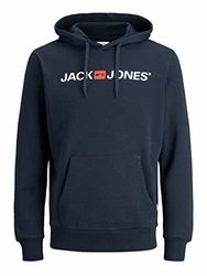 JACK & JONES Male Hoodie Logo Navy Blazer