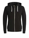 JACK & JONES Sweatshirt JJEHOLMEN Sweat Zip Hood NOOS 12136884 schwarz