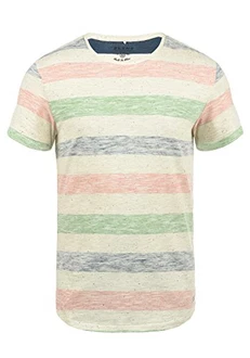 Blend Efkin Herren T-Shirt Kurzarm Shirt Mit Streifen Und Rundhalsausschnitt Blend Efkin Herren T-Shirt Kurzarm Shirt Mit Streifen Und Rundhalsausschnitt