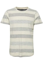 Blend Efkin Herren T-Shirt Kurzarm Shirt Mit Streifen Und Rundhalsausschnitt, Größe:M, Farbe:Steepl Grey (75121)