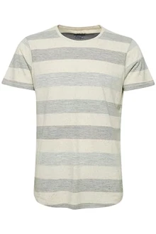Blend Efkin Herren T-Shirt Kurzarm Shirt Mit Streifen Und Rundhalsausschnitt  Steepl Grey