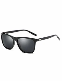 Sonnenbrille Herren Schwarz Vintage Polarisierte Sonnenbrille für Frauen UV400 mit Fall (Schwarz/Grau, 55)